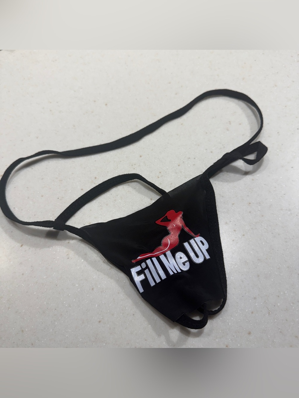 Fill Me Up Crotchless G-String Thong Panty Gag Gift Bachelorette Party Stripper